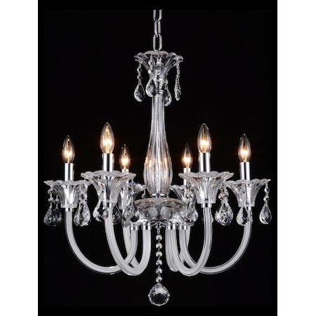 Cwi Lighting 6 Light Up Chandelier With Chrome Finish 8394P23C-6
